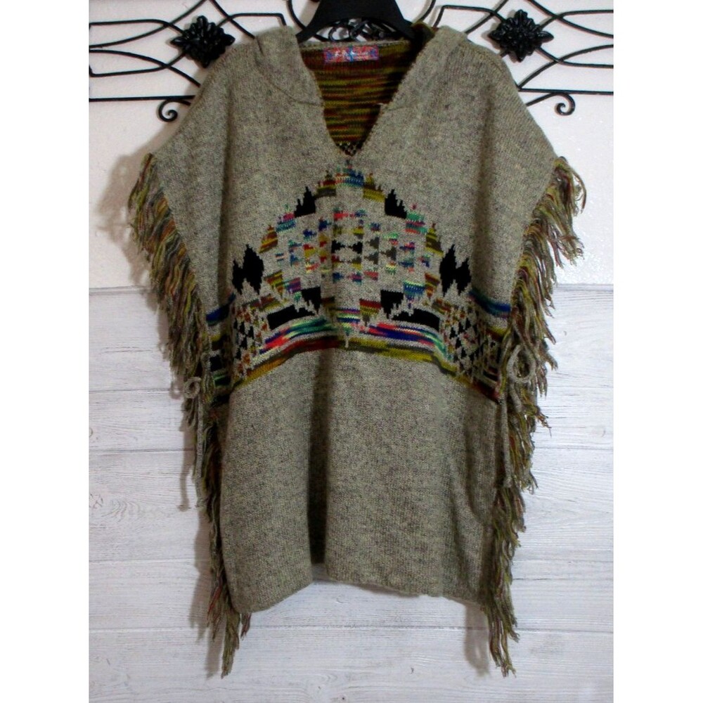 Selfie Couture Trendology Pullover Sweater Western Multicolored Short Sleeve